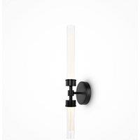 Netlighting Maytoni Stelo Modern 2 Light Integrated LED Wall Lamp Black 3000K