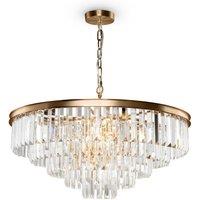 Netlighting Classic Revero 12 Light Brass Pendant Ceiling Light in Gold