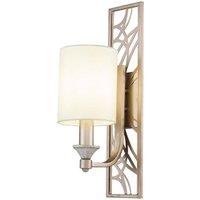 Netlighting Vittoria Wall Candle Lamp Cream with Gold 1 Light E14 in Beige