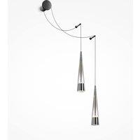 Netlighting Maytoni Sintesi Modern 2 Light Wall Lamp Chrome 3000K in Grey