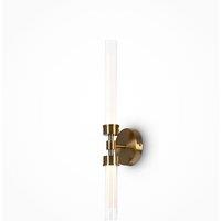 Netlighting Maytoni Stelo Modern 2 Light Integrated LED Wall Lamp Brass 3000K in Gold