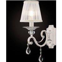 Netlighting Grace Wall Candle Lamp White with Gold & Crystal 1 Light E14