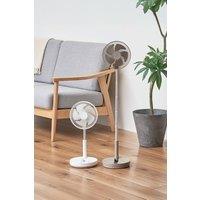 Life on Products Folding Cordless Living Fan with Swing - Adjustable Desk & Standing in White