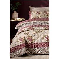 Catherine Lansfield Kashmir Paisley Floral 200x200cm Bedspread in Natural | Size: 200 cm x 200 cm