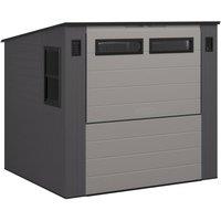 Rowlinsons Cabana Entertainment Shed & Bar 8' x 7' with Assembly - Resin in Grey
