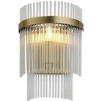 Netlighting Marietta Glass Wall Lamp Antique Brass in Gold