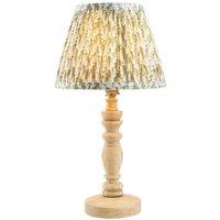 Netlighting Bibury Ash Table Lamp Herb Garden Green Fabric Leaf Shade 20cm B22