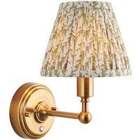 Netlighting Burley Rechargeable Wall Light Herb Garden Green 16cm Leaf Shade in Gold