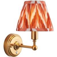 Netlighting Burley Rechargeable Wall Light Orange Fabric Zigzag Shade 16cm