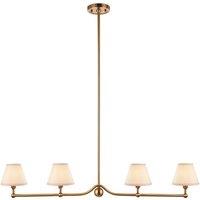 Netlighting Santiago Pendant Fabric Ivy Shade 16cm 4x B22 in Gold