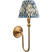 Netlighting Santiago Wall Light Blue Fabric Ripple Shade 16cm B22