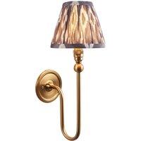 Netlighting Santiago Wall Light Grey Fabric Ikat Shade 16cm B22