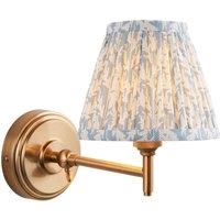 Netlighting Step Fold Wall Light Blue Fabric Leaf Shade 16cm B22