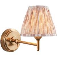 Netlighting Step Fold Wall Light Fabric Ikat Shade 16cm B22 in Gold