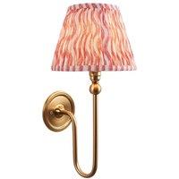 Netlighting Santiago Wall Light Pink Fabric Ripple Shade 20cm B22