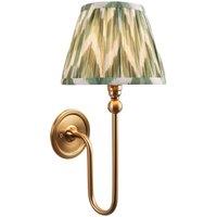 Netlighting Santiago Wall Light Green Fabric Zigzag Shade 20cm B22