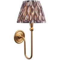 Netlighting Santiago Wall Light Grey Fabric Ikat Shade 20cm B22