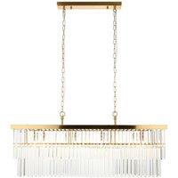 Netlighting Conaston Bar Pendant & Cut Glass 4x E14 in Gold