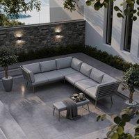 Royalcraft Mayfair Corner Lounging Set with Bench in Grey
