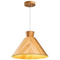 Netlighting Conical Dome Pendant Ceiling Light Teak in Brown