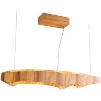 Netlighting Horizon 100cm Bar Pendant Ceiling Light Teak in Brown