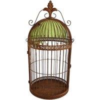 Minster Garden Mirror Cage - Metal - L17 x W32 x H63 cm - Rusty in Brown