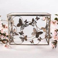 Minster Butterfly Design Table - Metal - L40 x W102 x H78 cm in Brown