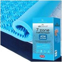 GAVENO CAVAILIA 7 Zone Luxury Relaxing Mattress Topper in Blue | Size: Single