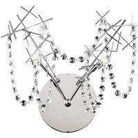 Netlighting Lexi Wall Lamp Switched 2 Light G4 Chrome Crystal NOT LED CFL in Grey