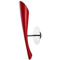 Netlighting Pop Wall Lamp Switched 1 Light E27 Gloss Red Polished Chrome