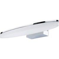 Netlighting Ola Wall Lamp 6W LED Oval 3000K IP44 450lm Chrome Frosted Acrylic in Silver
