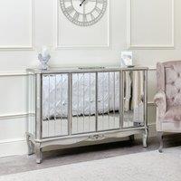 Melody Maison Large Mirrored Sideboard - Tiffany Range in Silver