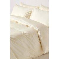 Homescapes Egyptian Cotton Duvet Cover with Pillowcase, 200 TC in Cream | Size: Super King