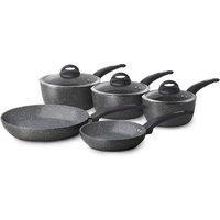 Tower Cerastone Pan Set, 5 Piece, Non-Stick, Suitable for All Hob Types T81276 in Metallics