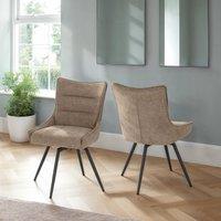Seconique Lewis Swivel Dining Chair in Fawn