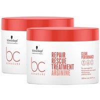 Schwarzkopf BC Clean DOUBLE Repair Rescue Treatment 500ml in White