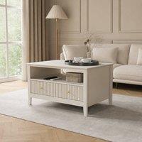Melody Maison Fluted Four Drawer One Shelf Coffee Table - Hales Taupe Range