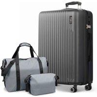 Lugg Vacay 3-Piece Travel Set - 32inch Suitcase, Duffel Bag & Toiletry Bag in Dark Grey
