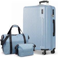 Lugg Vacay 3-Piece Travel Set - 32inch Suitcase, Duffel Bag & Toiletry Bag in Light Blue