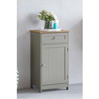 Home Discount Bath Vida Priano 1 Door 1 Drawer Freestanding Cabinet Bathroom in Grey