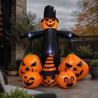 Marco Paul 6ft Inflatable Pumpkin Family LED Halloween Garden Decoration in Orange