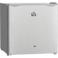 HOMCOM 46L Counter Top Fridge Mini Fridge with Lock Chiller Box Grey