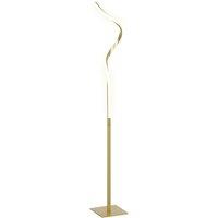 HOMCOM LED Floor Lamp, Standing Lamp with3 Adjustable Brightness Gold Tone