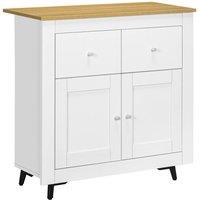 HOMCOM Modern Sideboard Storage Cabinet Kitchen Cupboard with Doors in White
