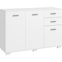 HOMCOM Modern Sideboard Kitchen Storage Cabinet with 2 Drawers, White