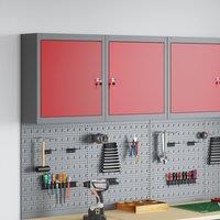 Berkfield Home Tool Cabinet Wall-Mounted Red 50x20x55 cm Steel | Size: 50 x 20 x 55 cm