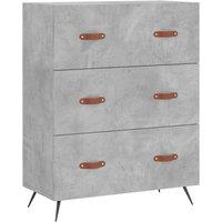 Berkfield Home Chest of Drawers Concrete Grey 69.5x34x90 cm Engineered Wood