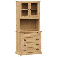 Berkfield Home Highboard VIGO 80x40x176 cm Solid Wood Pine in Brown | Size: 80 x 40 x 176 cm