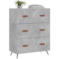 Berkfield Home Classic Chest of Drawers Concrete Grey 69.5x34x90 cm Engineered Wood