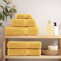 Berkfield Home Premium Shower Towels SOLUND 4pcs Gold 70x140cm 600gsm